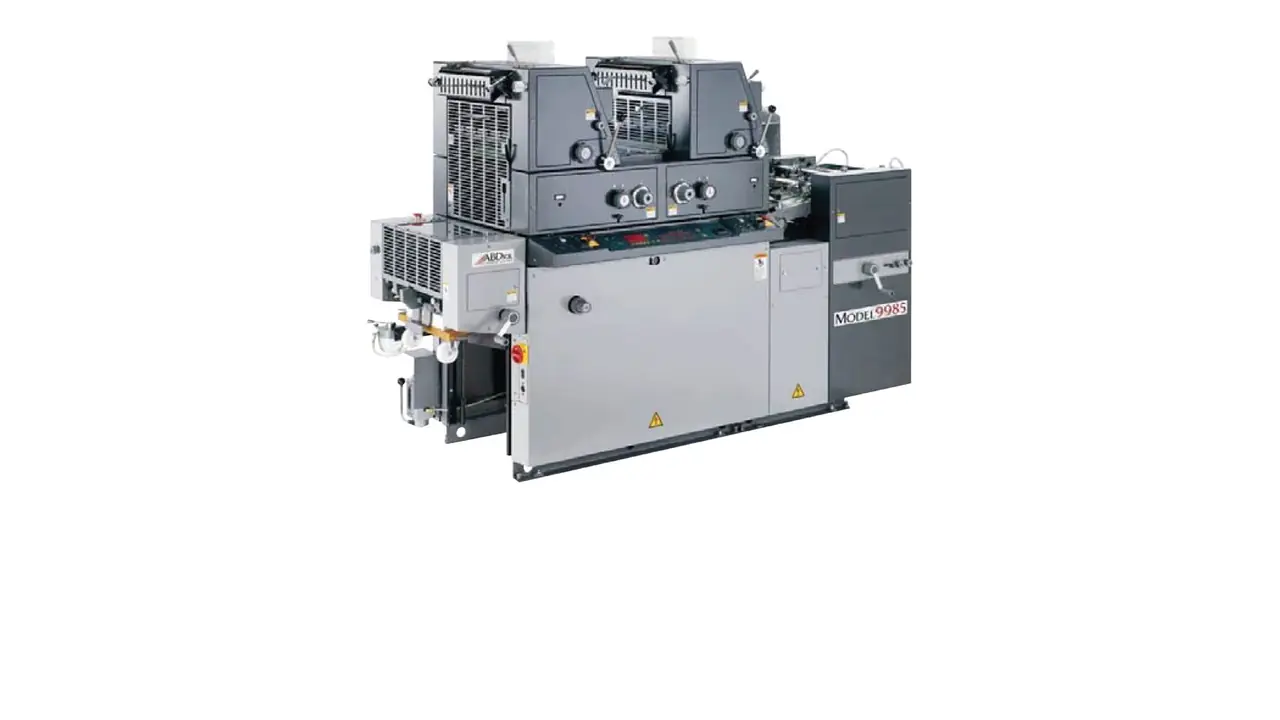 Two-color offset printing press at D24 Printing